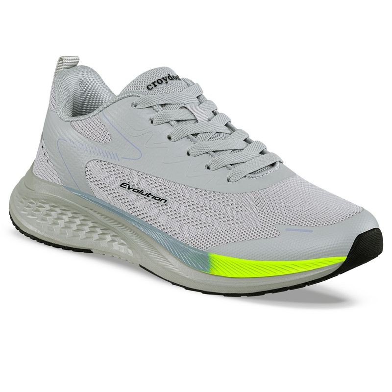 CROYDON - Tenis Running Yazer Gris-Verde para Hombre Croydon