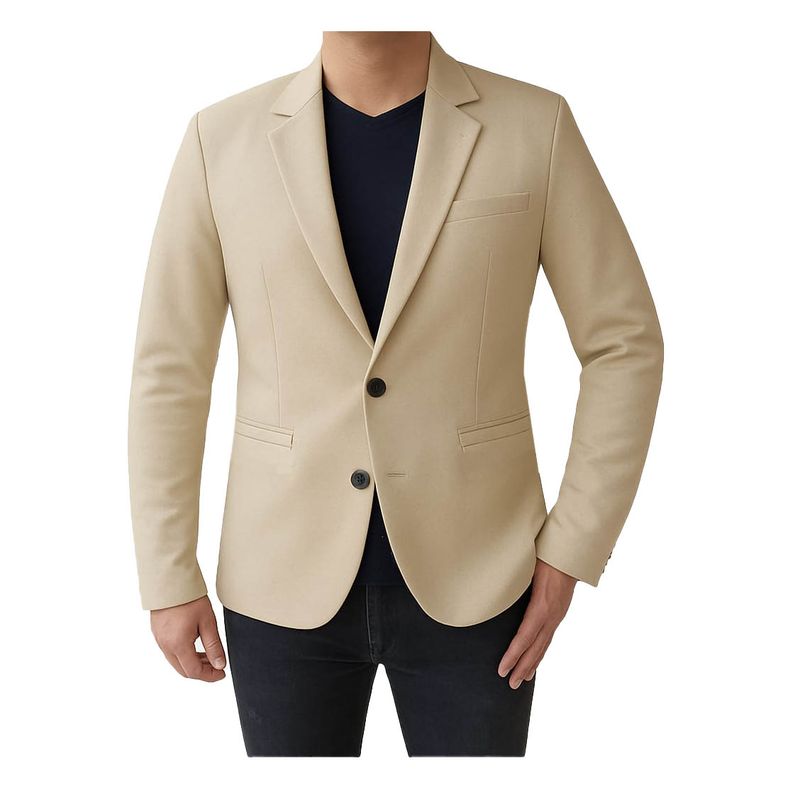 MODA EN CIRCUITO - Bleiser En PUNTO ROMA Gabán O Chaqueta Para Hombre BEIGE