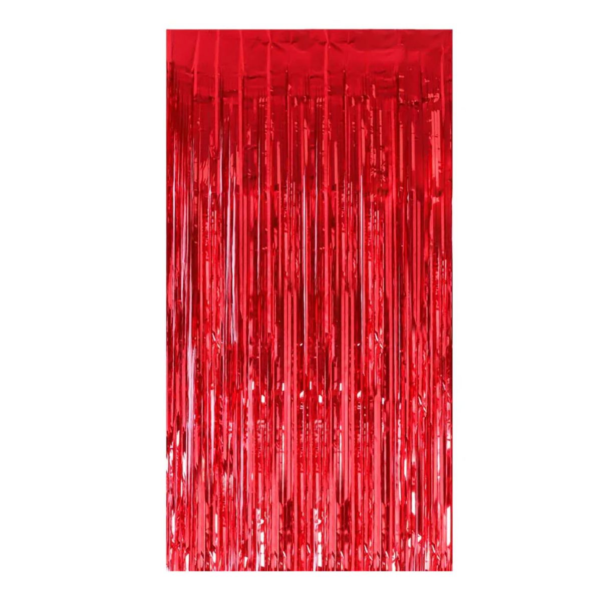 GENERICO - Cortina Decorativa fiesta metalizada  roja 1metro x 2 metro