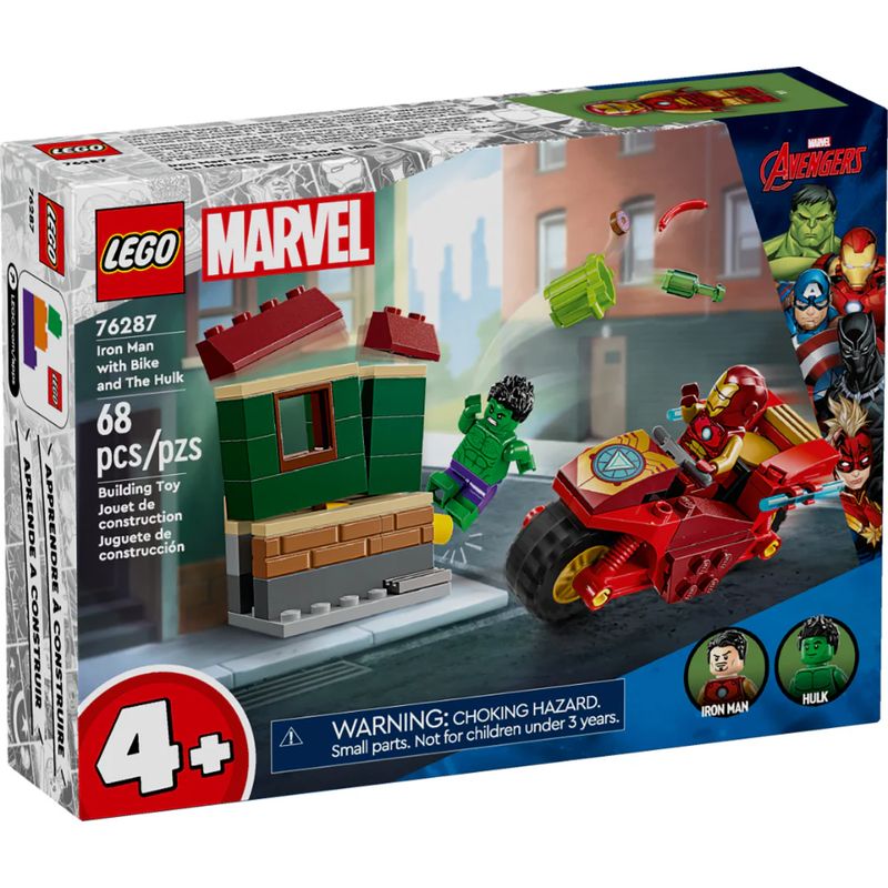 LEGO - Juego De Construcción Lego 68 Piezas Iron Man Y Hulk Niños