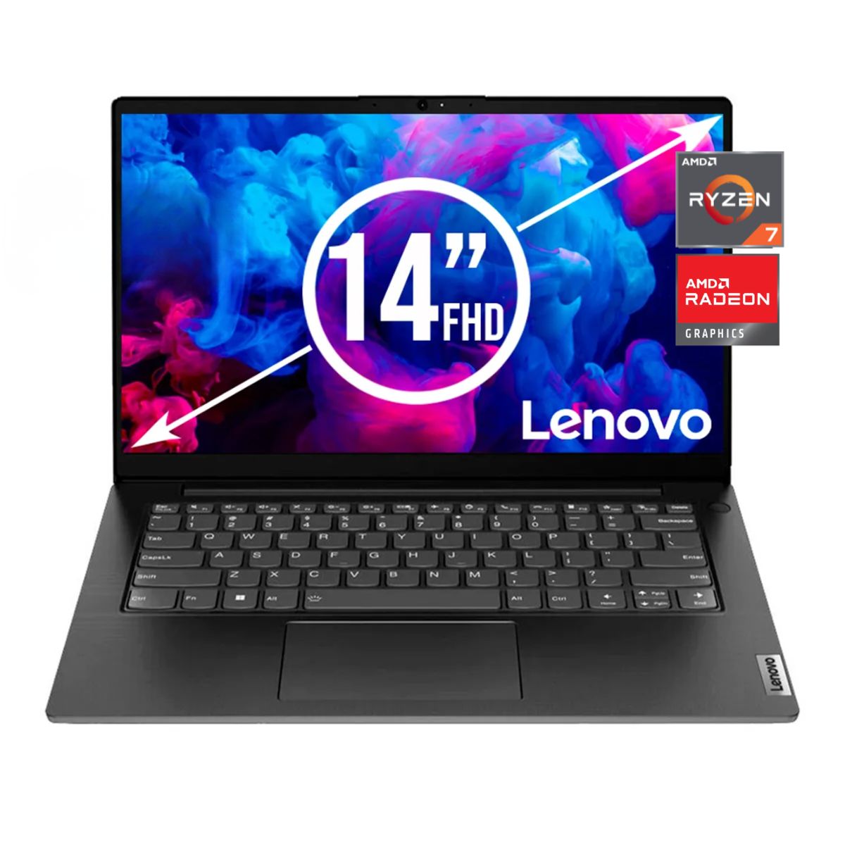 LENOVO - PORTATIL LENOVO AMD RYZEN 7 7730U / 40GB RAM / SSD 2TB / LED 14" Full HD