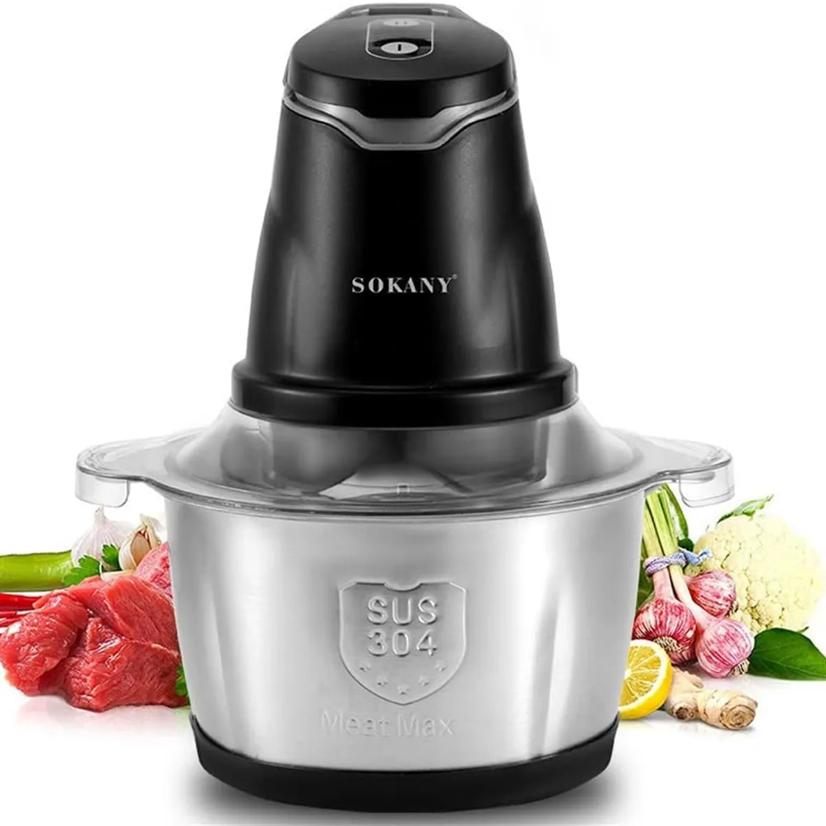 SOKANY - Procesador de alimentos picador de carne y verduras Sokany