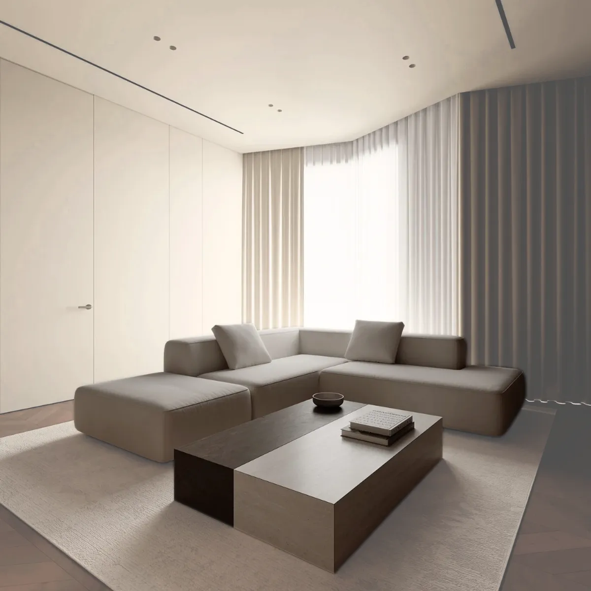 GENERICO - SALA MODULAR DE LUJO PARIS COLOR CREMA ANTIFLUIDOS