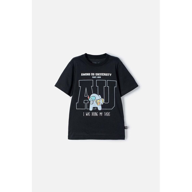 AMONG US - Camiseta de Among Us negro para teens niño