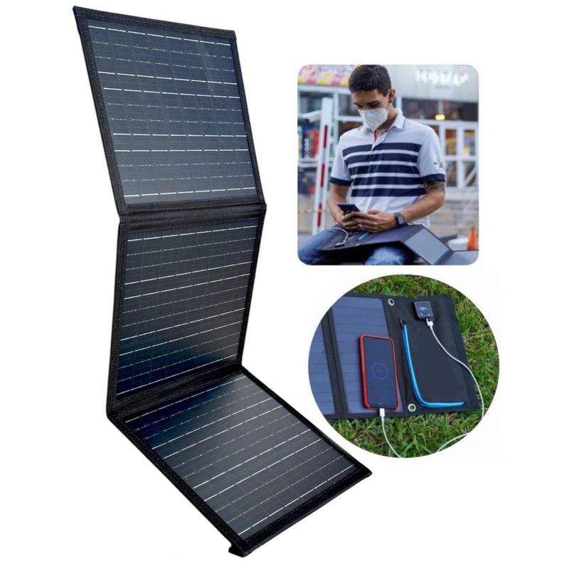 GENERICO - Cargador Panel Solar 30w Puerto Carg Rápida 18w