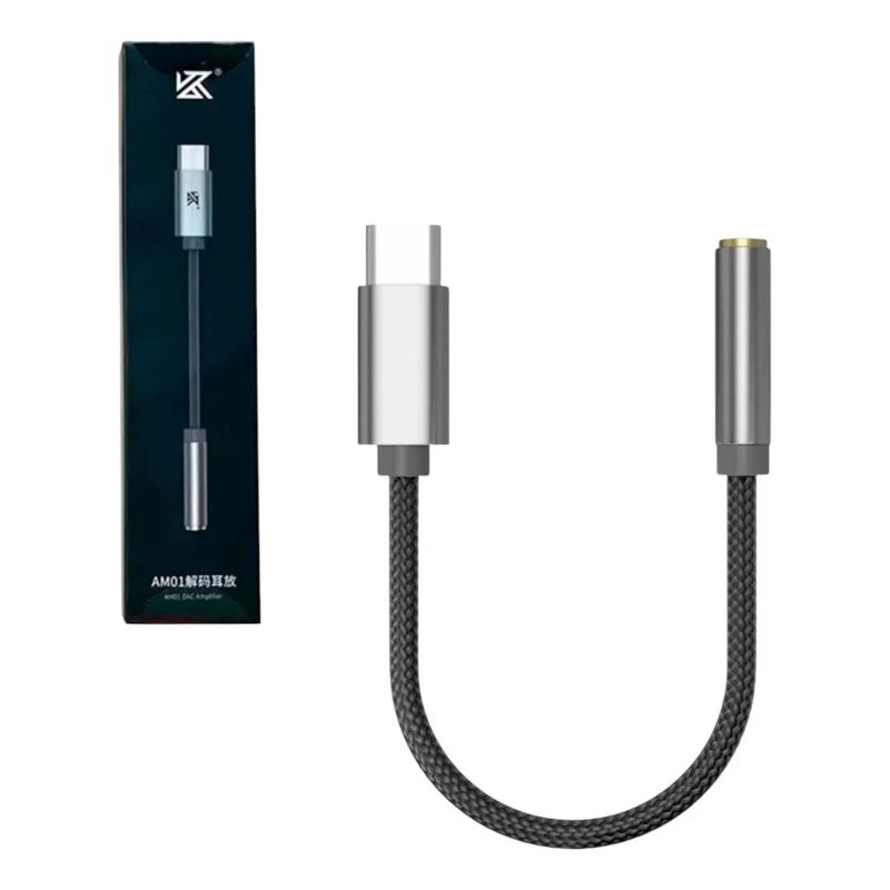 KZ - Kz Am01 Adaptador De Audio Tipo C A 35mm 32 Bits384khz