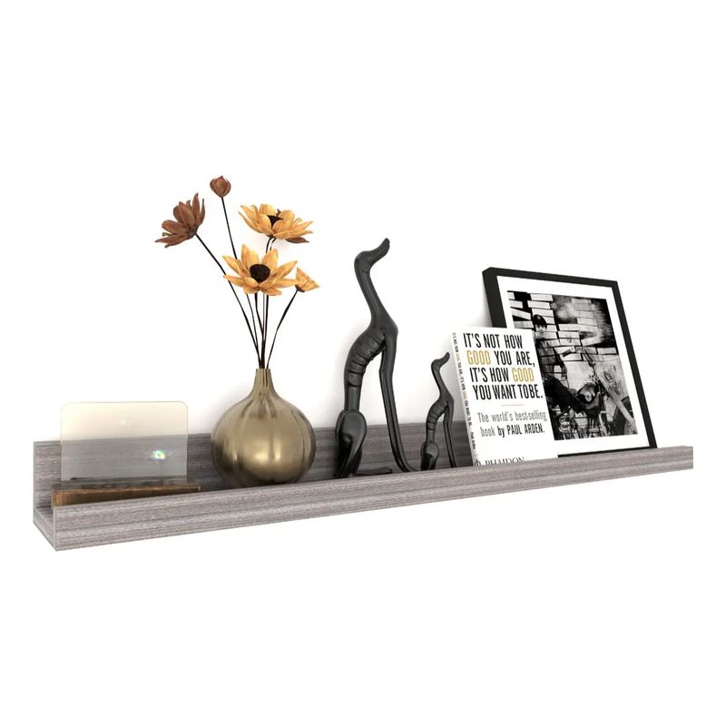 GENERICO - Super Promo - Repisa Flotante Turín 80 Cm Largo Sujetalibro
