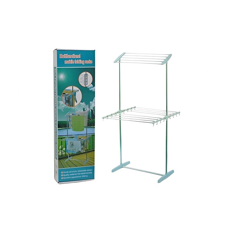 GENERICO - Tendedero Genérico Plegable De Piso 38x62x130 Cm 2 Niveles