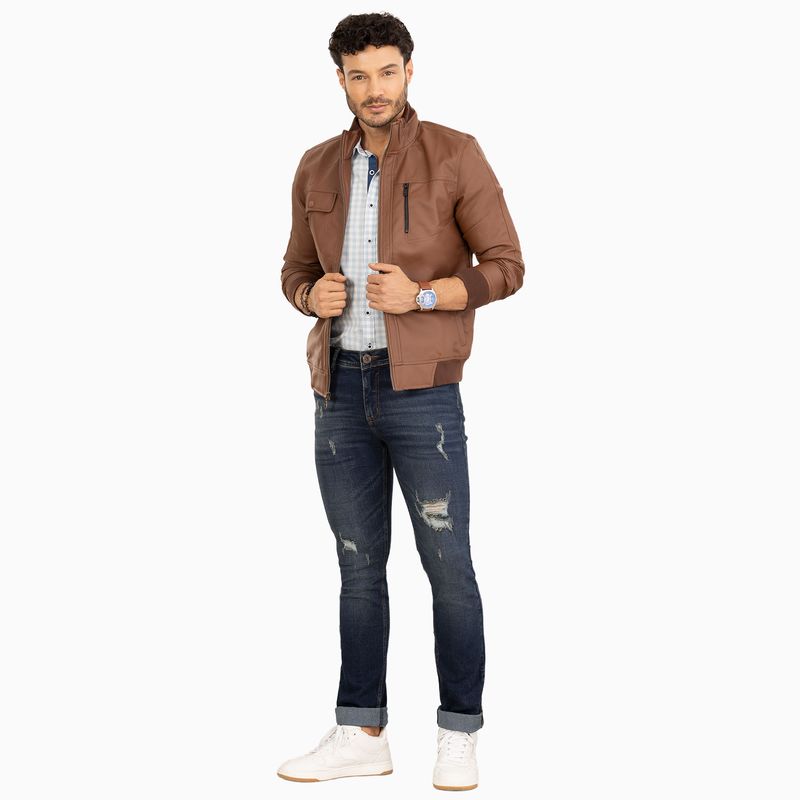 BACK SIDE - CHAQUETA HOMBRE CUERINA