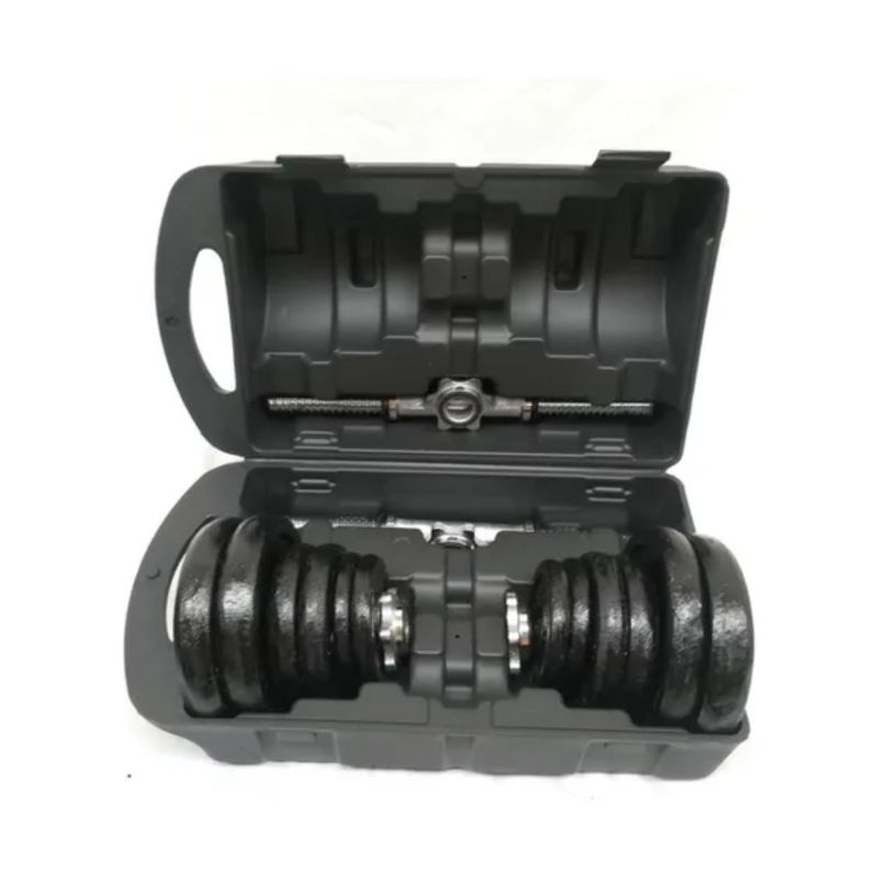 GENERICO - Kit De Mancuernas 20 Kg, Pesas, Barras, Negro