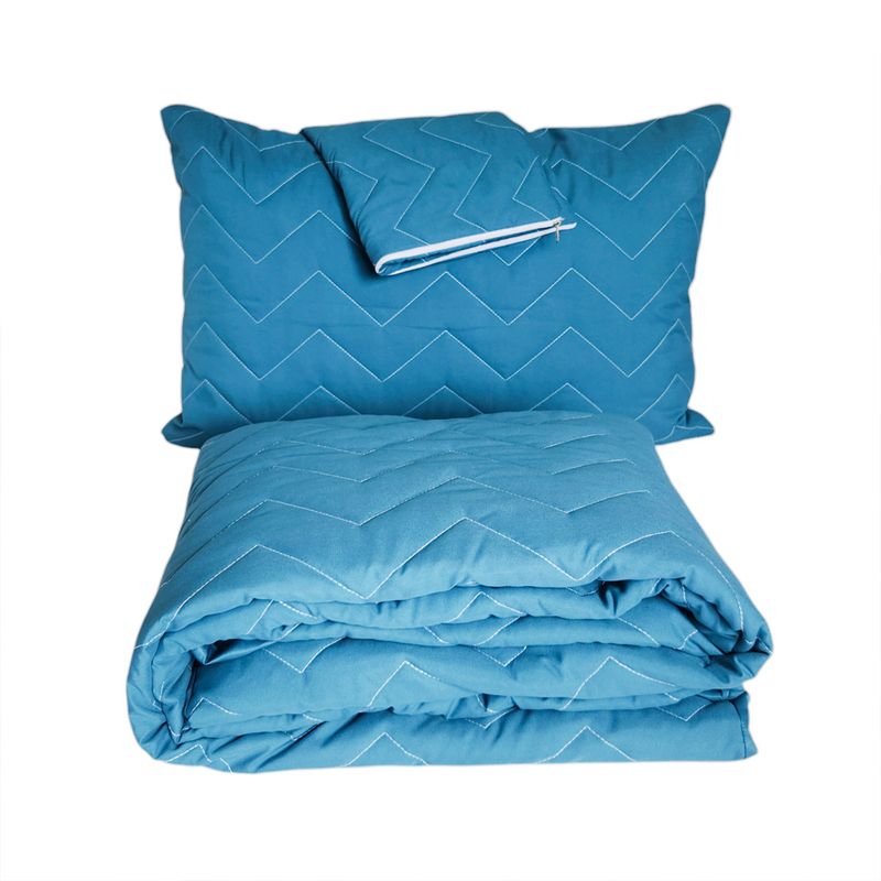 HOGARETO - Protector Colchón Cama Queen + 2 Fundas de Almohada  Color Turquesa