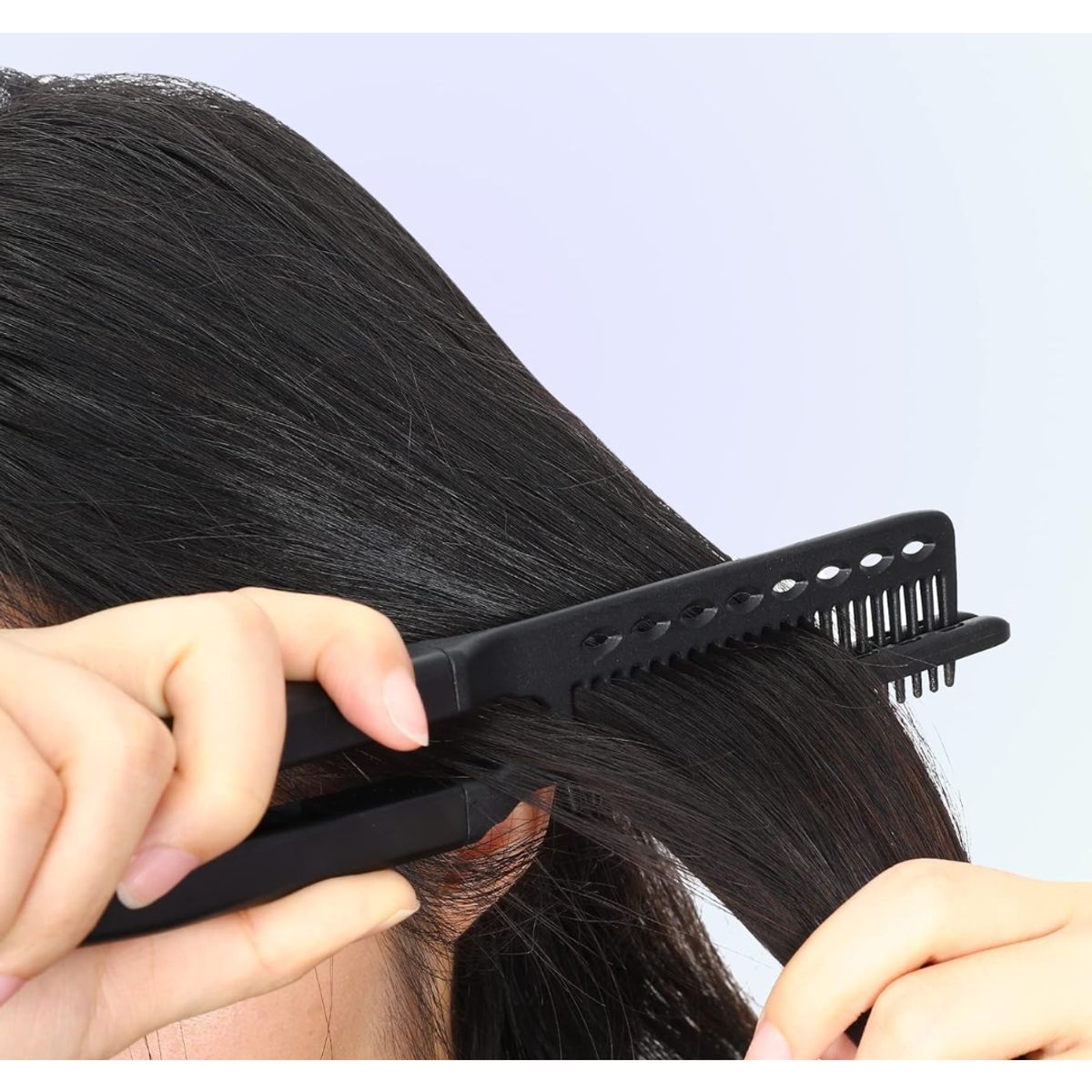 GENERICO - Peine Peinilla Alisar Planchar Cabello Carbon Antiestático