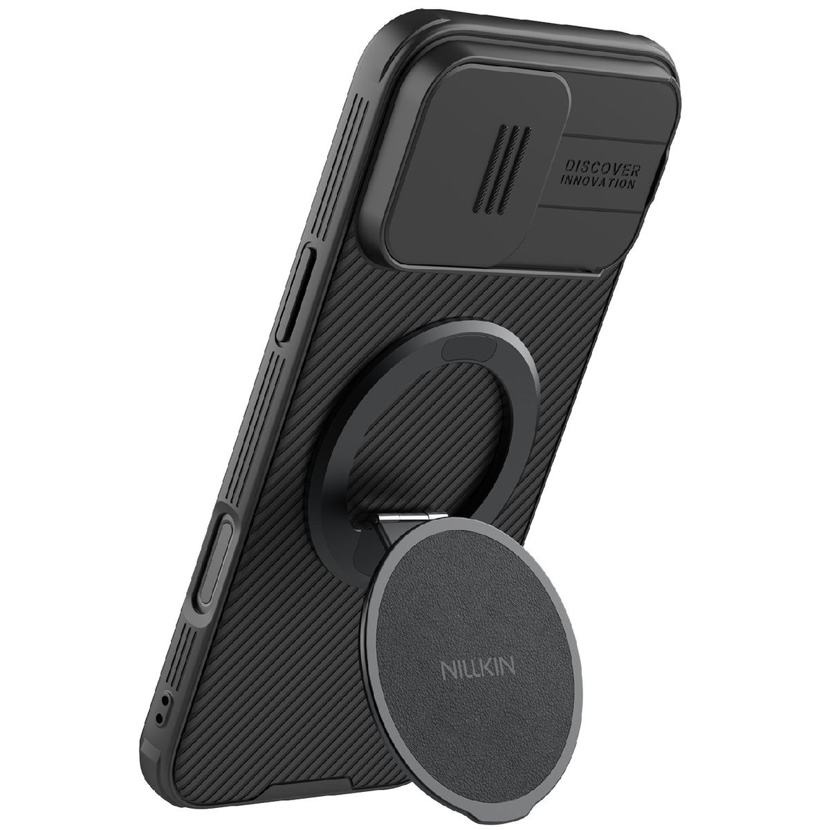 NILLKIN - Nillkin Soporte con Anillo MagSafe Dual Magnetic Ring Grip Negro