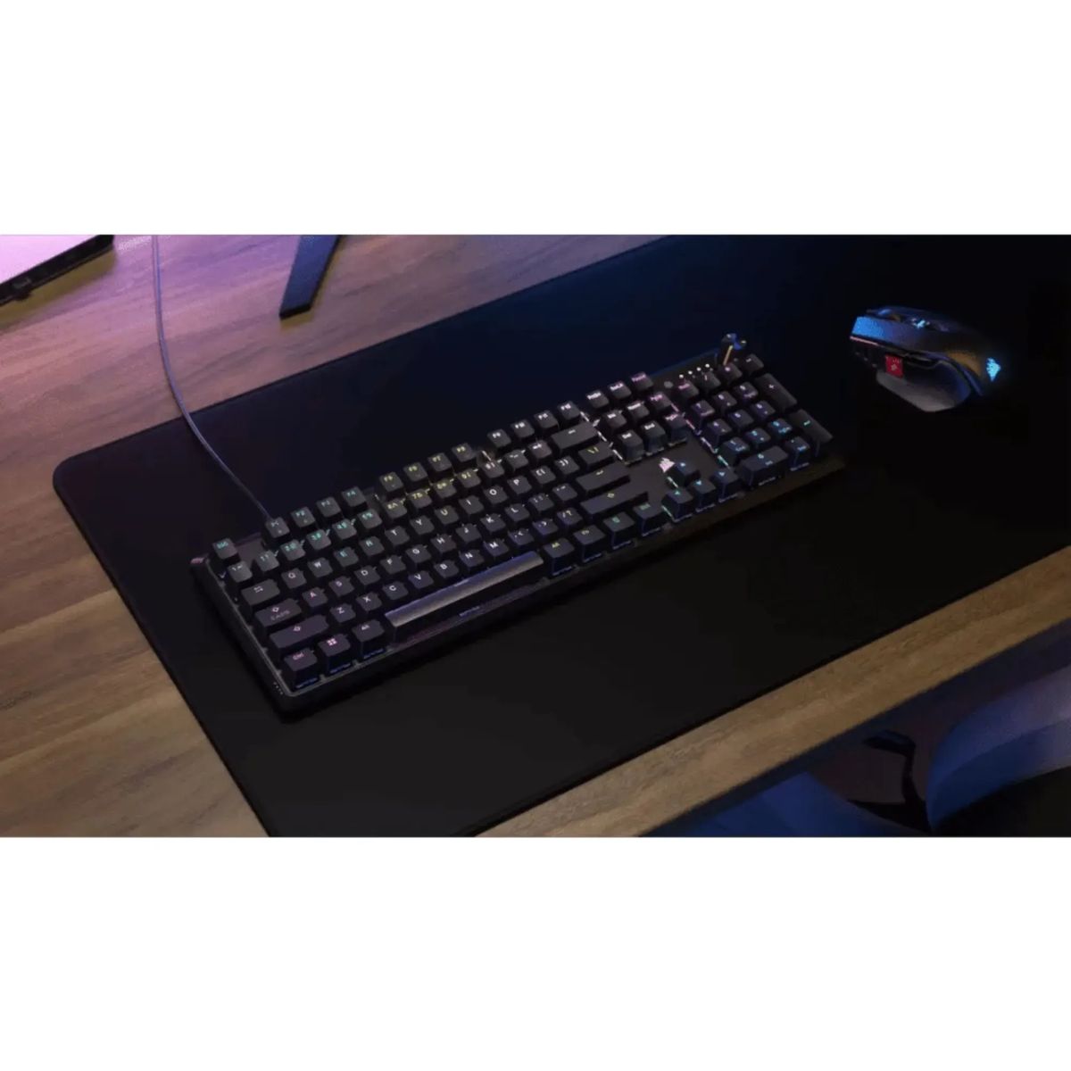 CORSAIR - Teclado mecánico para juegos K70 CORE RGB Negro SP