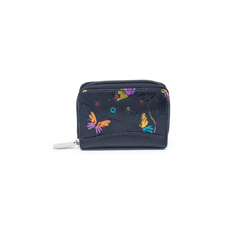 MACOLY - Portadocumento  c645 cuero tala mariposas