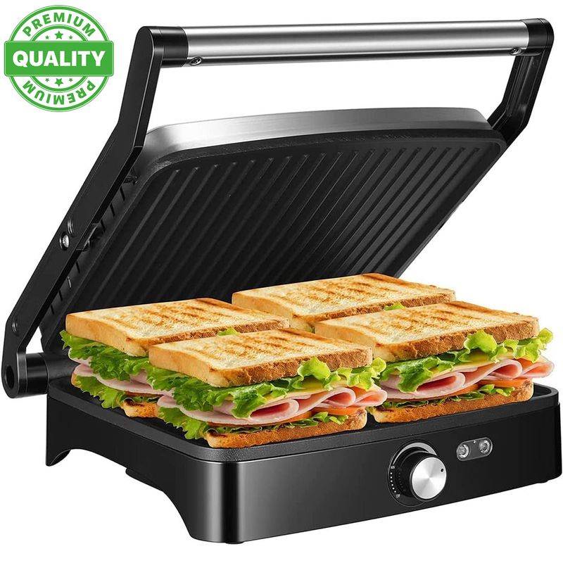 SOKANY - Parrilla Electrica Sándwichera Antiadherente 2000W
