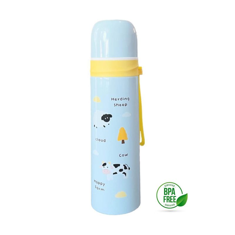 MUNDO BEBE - Termo Acero Inoxidable Para Bebe De 450 ML AZUL