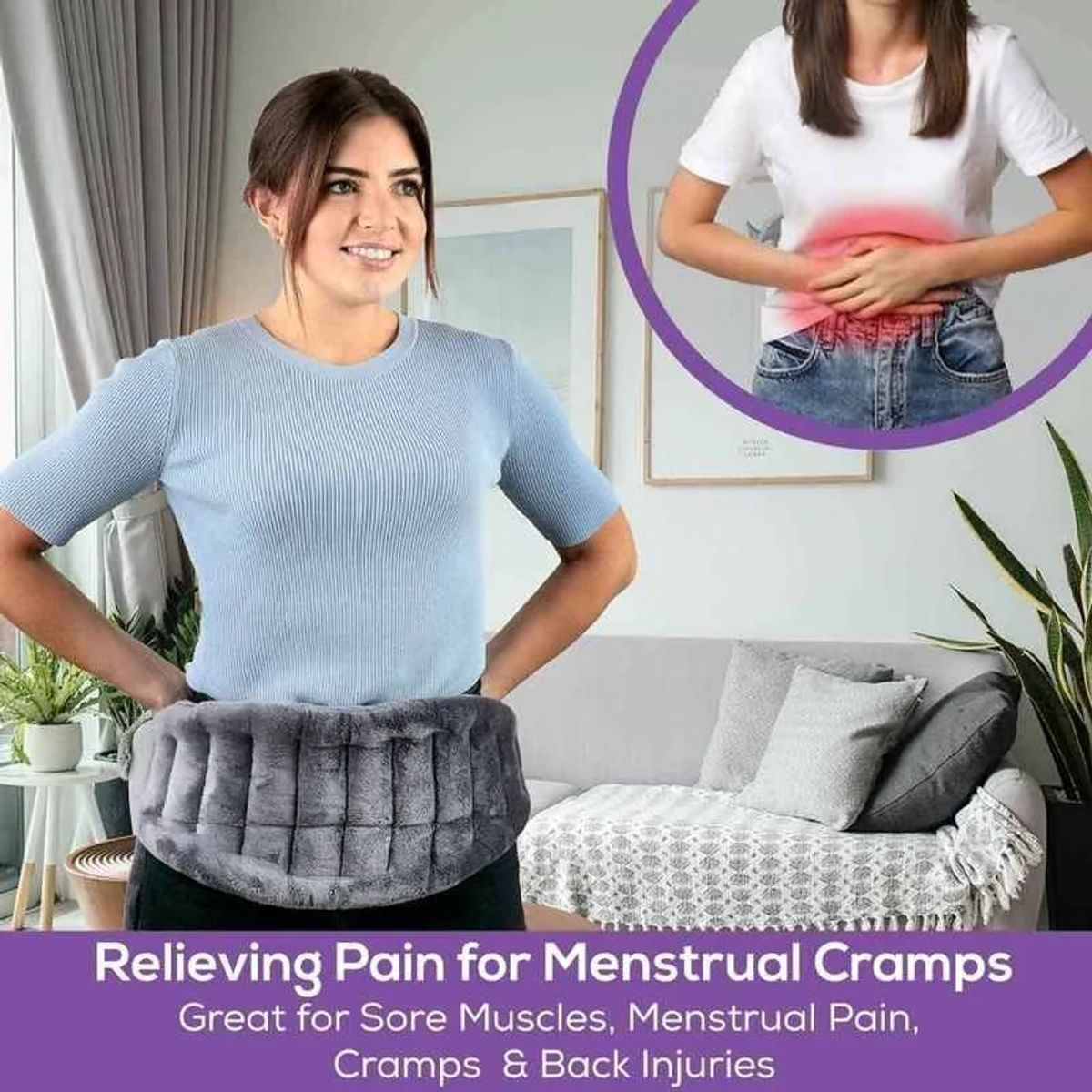 GENERICO - Almohadilla Térmica Cuello Bufanda Calefactora Alivia Dolor