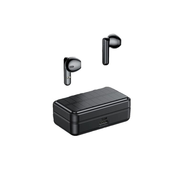 GENERICO - Auriculares Inalambricos Con Panel Solar Bluetooth Q6 Recargables