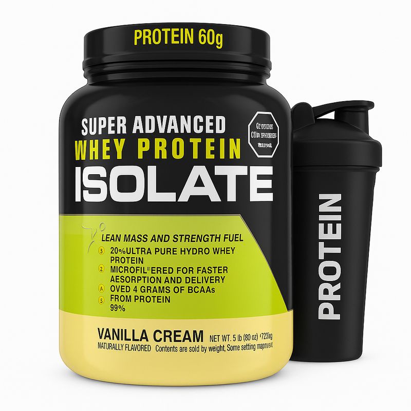 GENERICO - Super Advanced 100% Whey Protein Isolate  Vainilla Cream 5 lb
