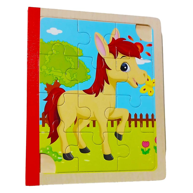 GENERICO - Libro X6 Rompecabezas Madera Didácticos Animales Salvajes
