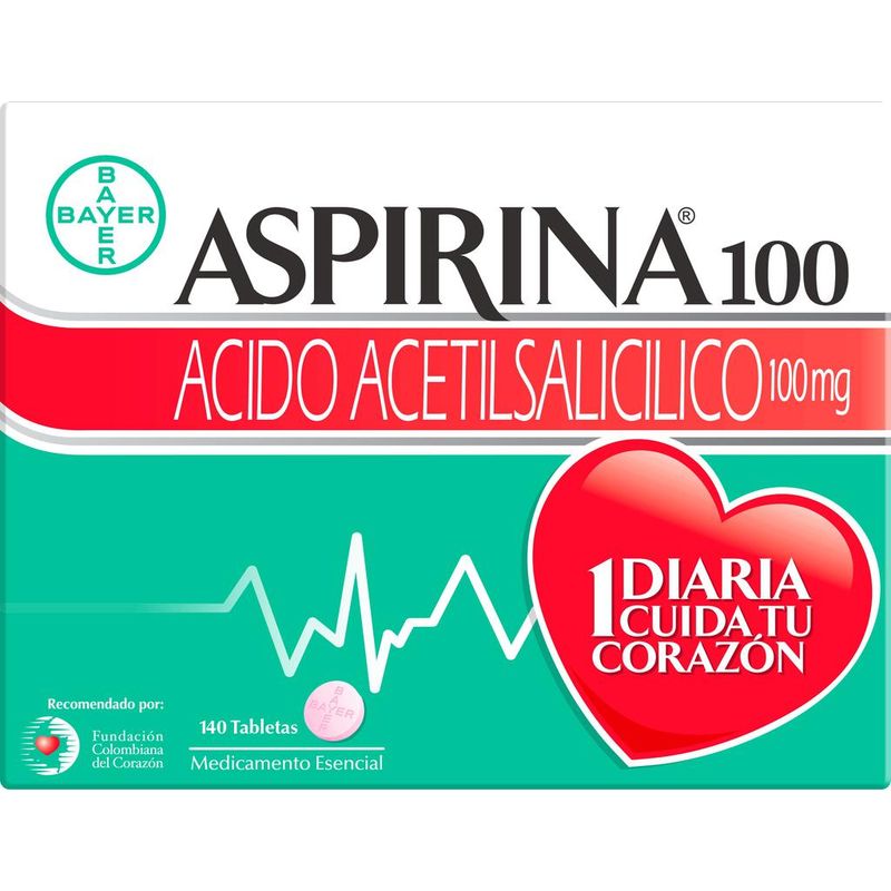 BAYER - Aspirina 100 Mg x 140 Tabletas