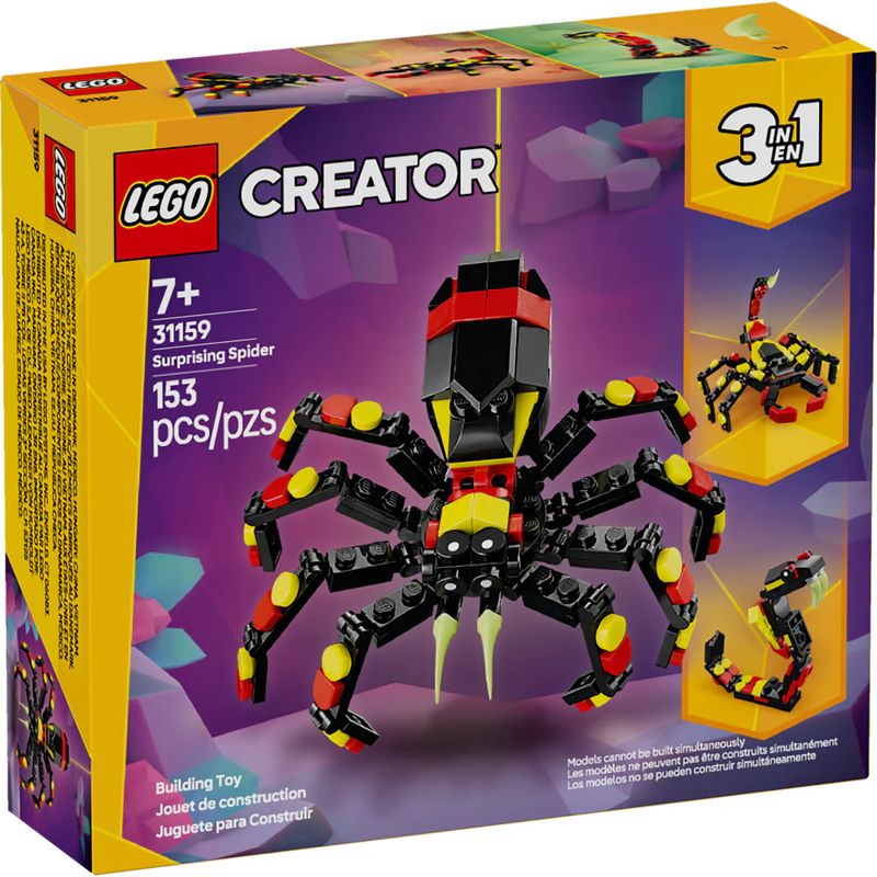 LEGO - Juego Construcción Lego 153 Piezas Araña 3 En 1 Para Niños