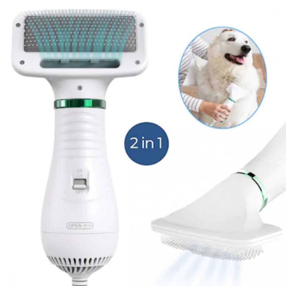 SKY - Cepillo Secador original Para Mascotas 2 En 1