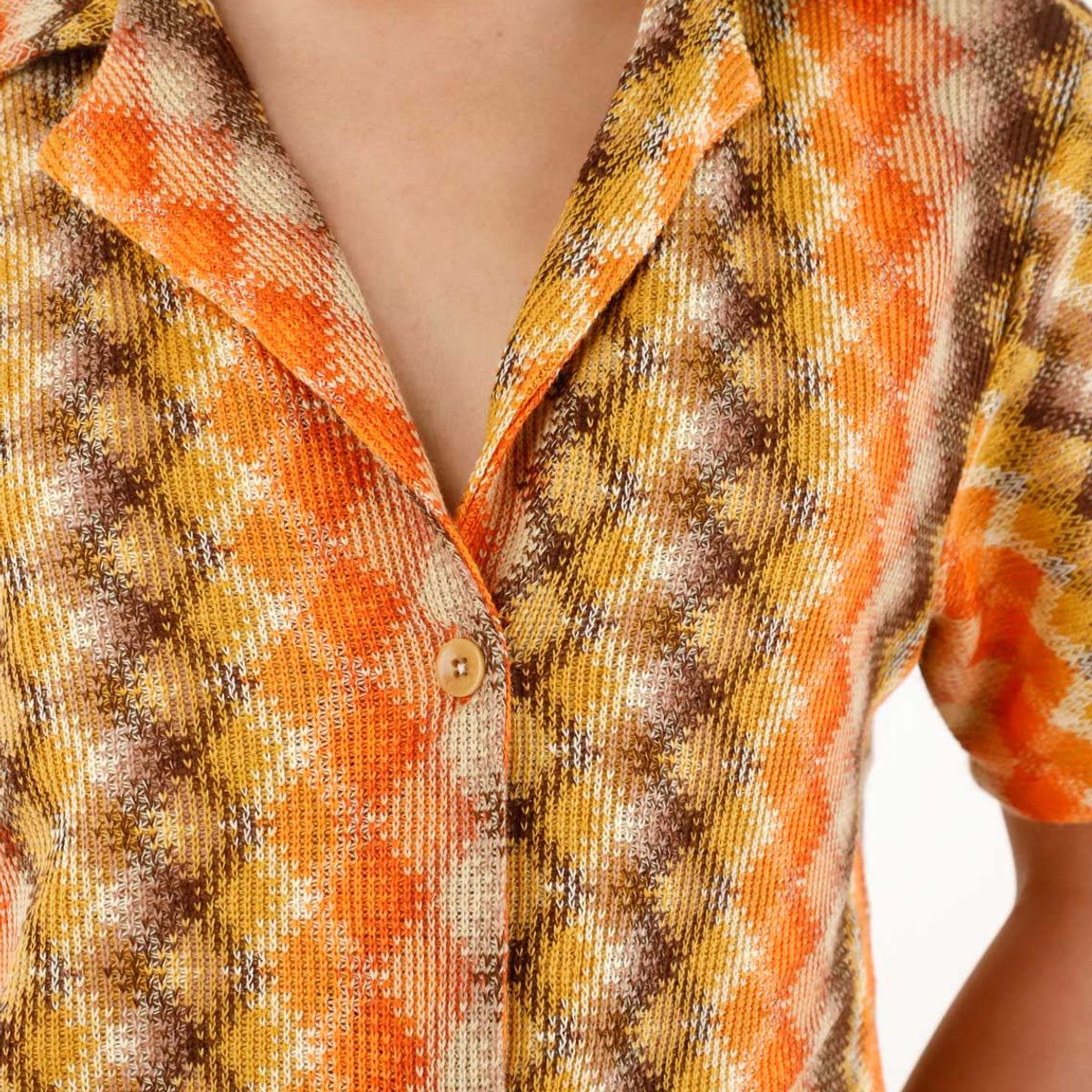 TENNIS - Camisa tipo bowling manga corta para mujer