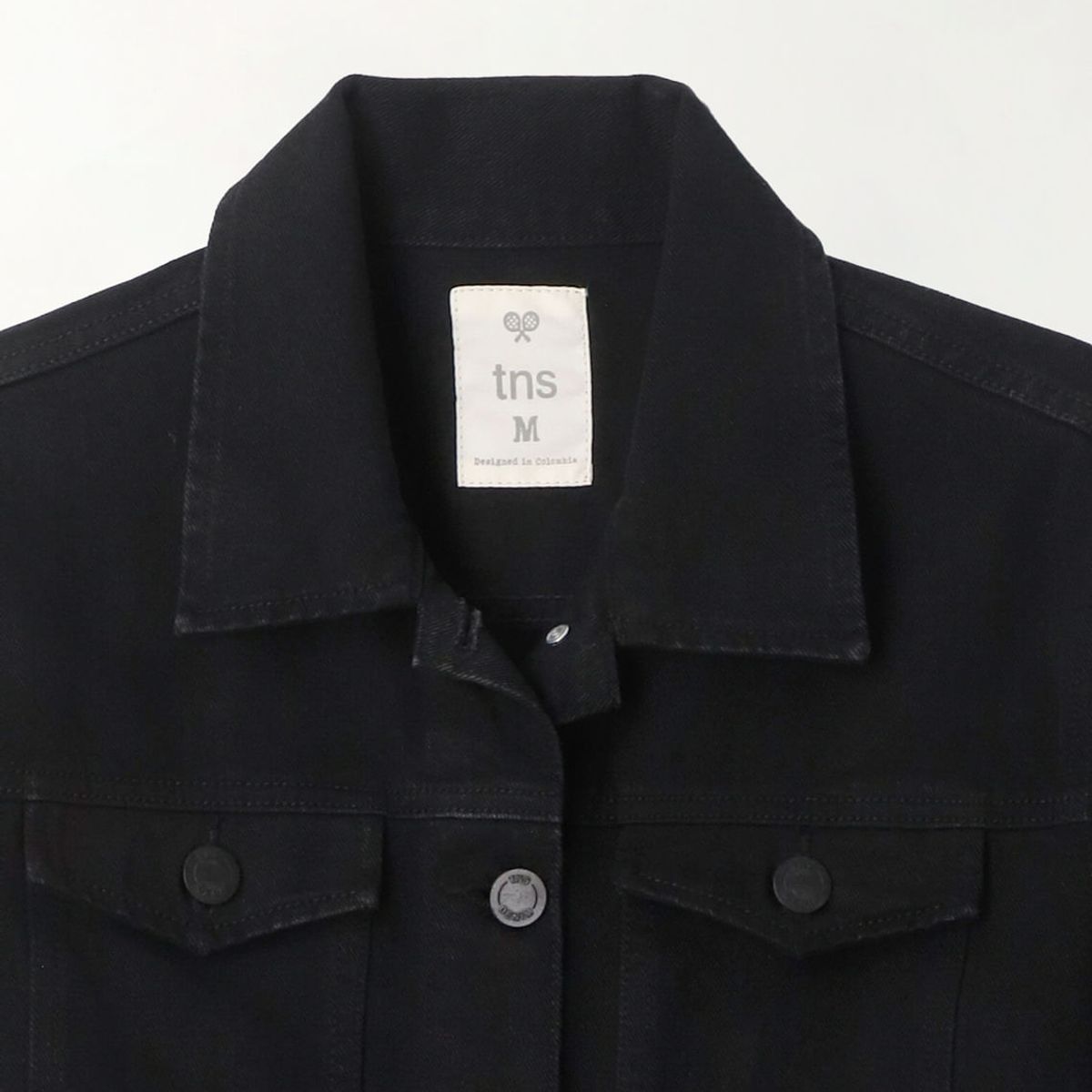 TENNIS - Chaqueta en black denim para mujer