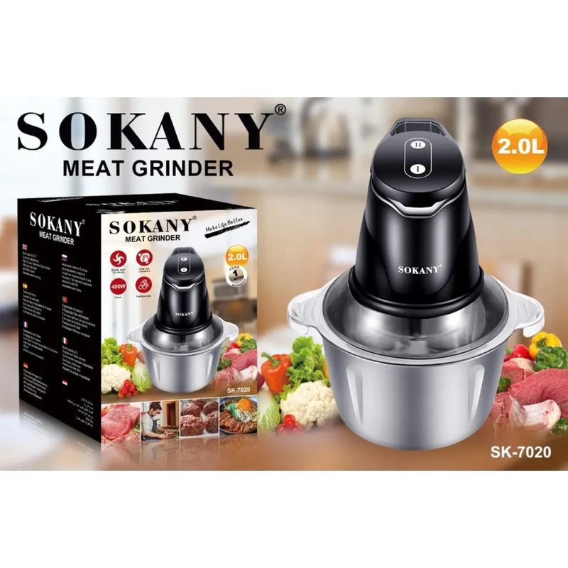 SOKANY - Picadora Eléctrica Sokany Sk-7020 Procesador De Alimentos