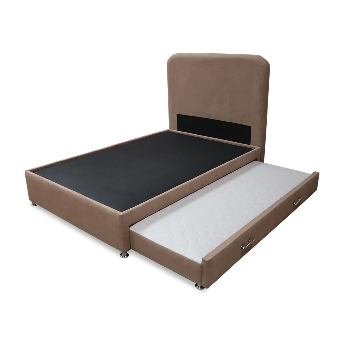 GENERICO - Cama Tarima Nido Comfort 120 Semidoble más Espaldar Camel
