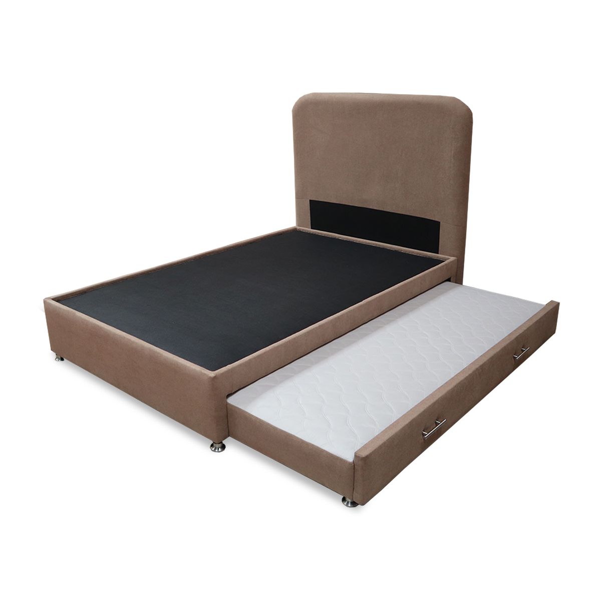 GENERICO - Cama Tarima Nido Comfort 120 Semidoble más Espaldar Camel