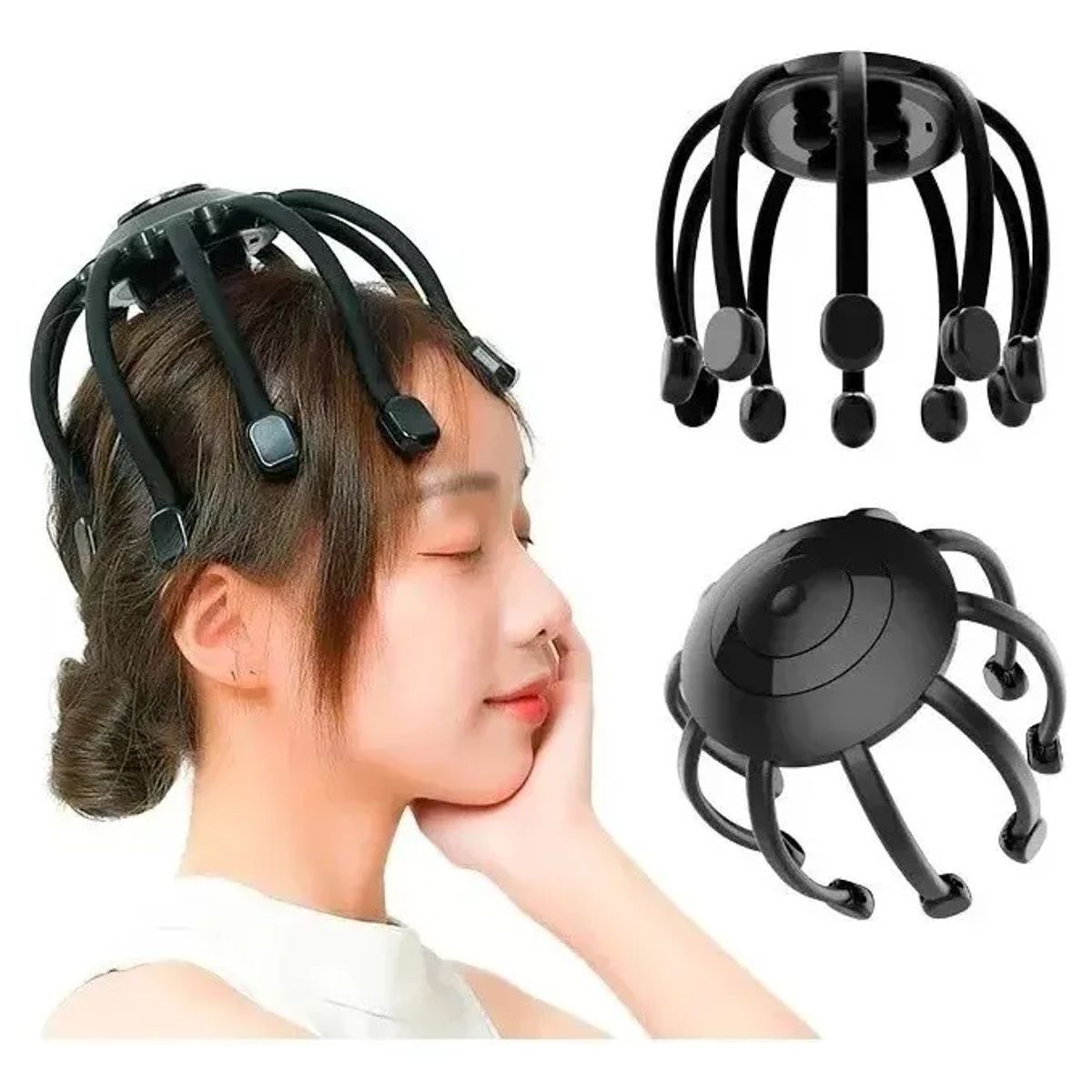 GENERICO - Masajeador Cabeza Anti Estrés Relajante Recargable Eléctrico