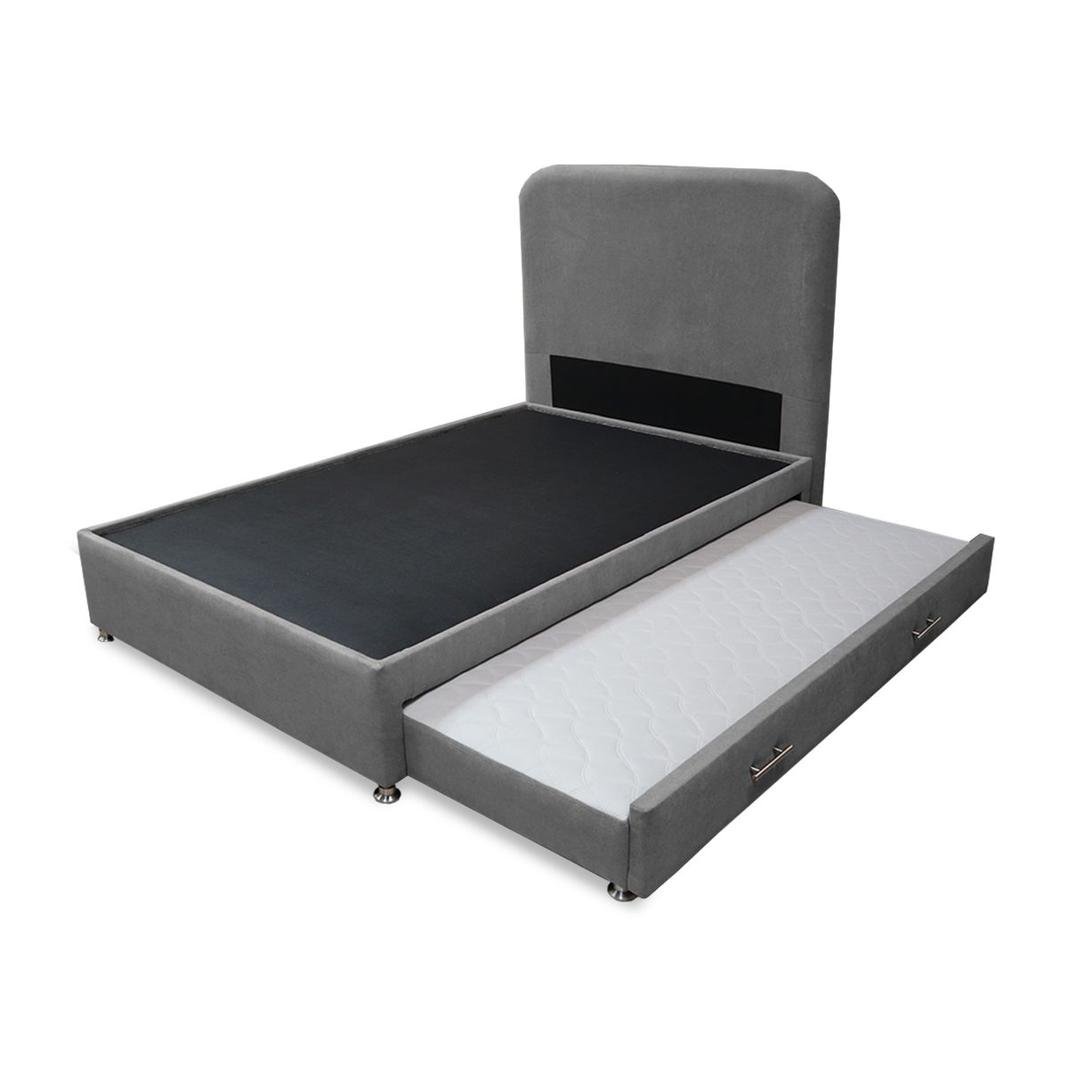 GENERICO - Cama Tarima Nido Comfort 100 Sencillo más Espaldar Gris