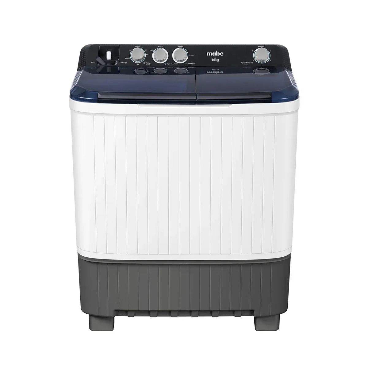 MABE - Lavadora Mabe 2 Tina Semiautomatica 16Kg LMD6124HBAB0 Blanca