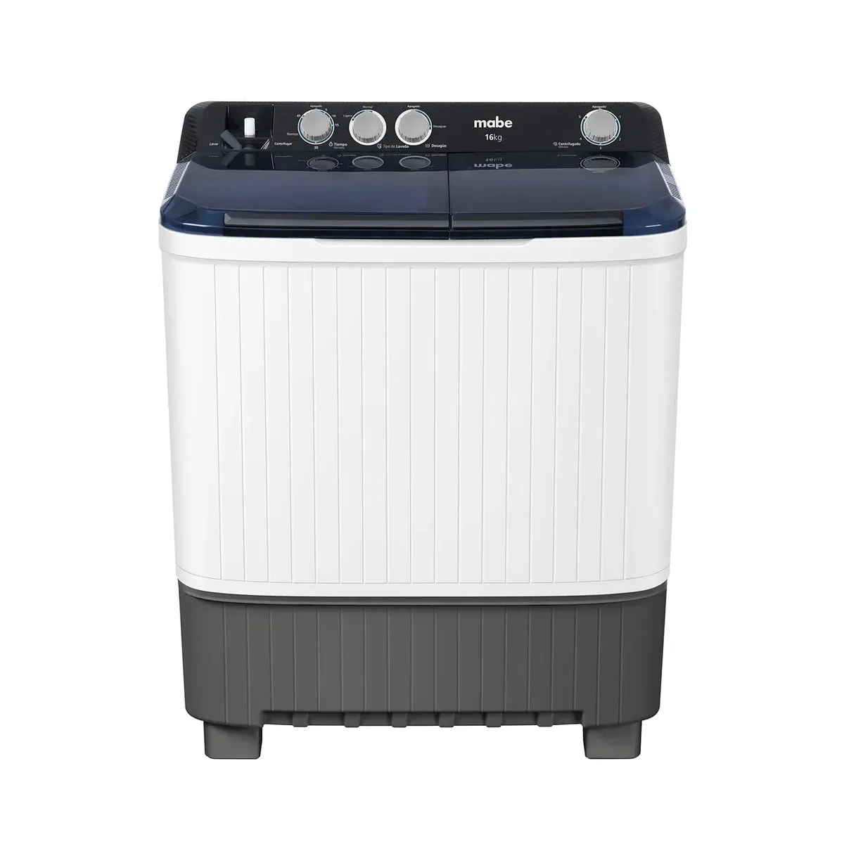 MABE - Lavadora Mabe 2 Tina Semiautomatica 16Kg LMD6124HBAB0 Blanca