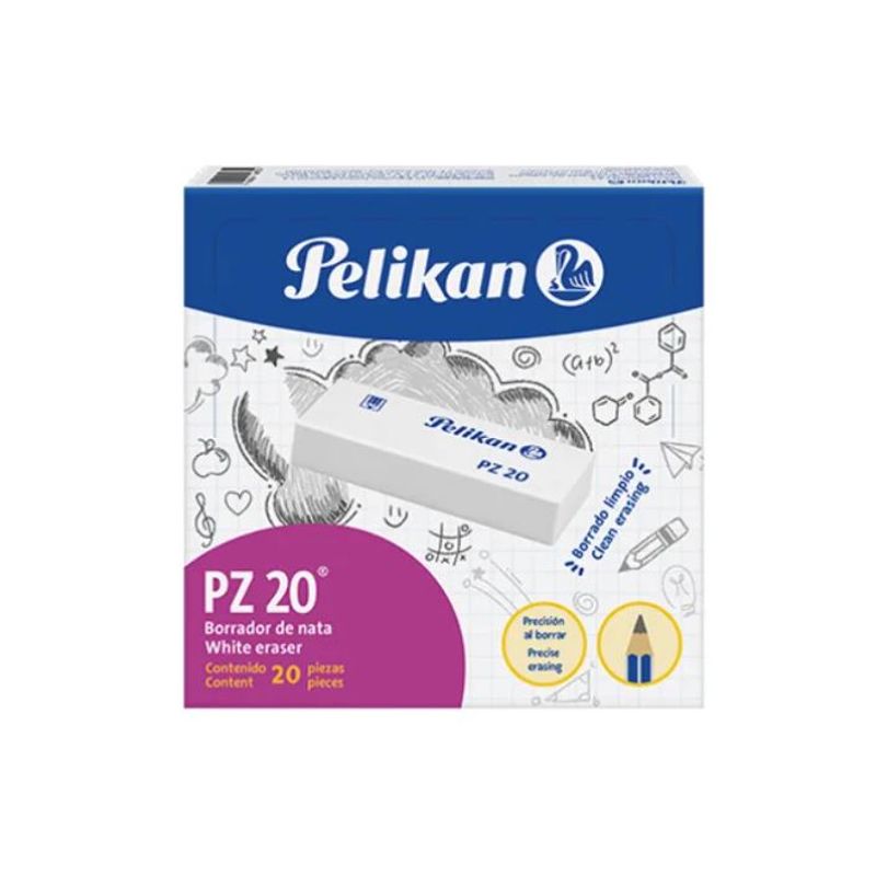 PELIKAN - Borrador De Nata Blanco Pz 20 Pelikan - Caja X 20 Und