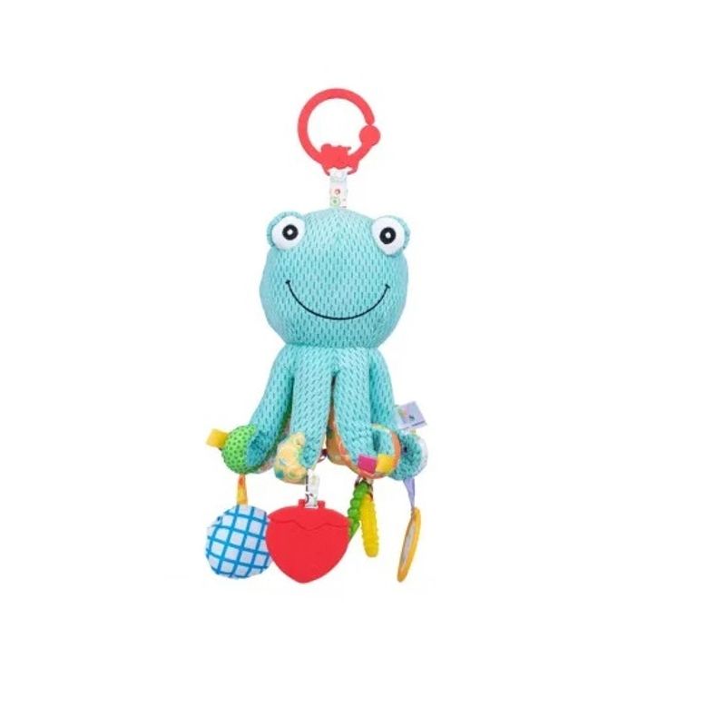 JUGANDO Y EDUCANDO - Juguete Sensorial Pulpo Con Mordedoras Colgante Para Bebés