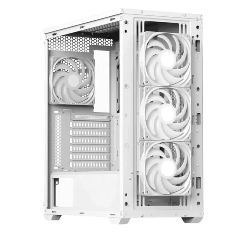 AEROCOOL - Gabinete Gamer Aerocool D502A Blanco G-BK-v1 4 Ventiladores ARGB