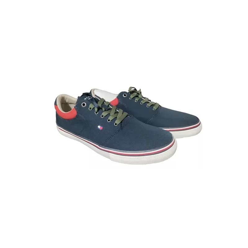 TOMMY HILFIGER - Tenis Azul Oscuro De Cuero Con Suela Cupsole FM0FM04051DW5