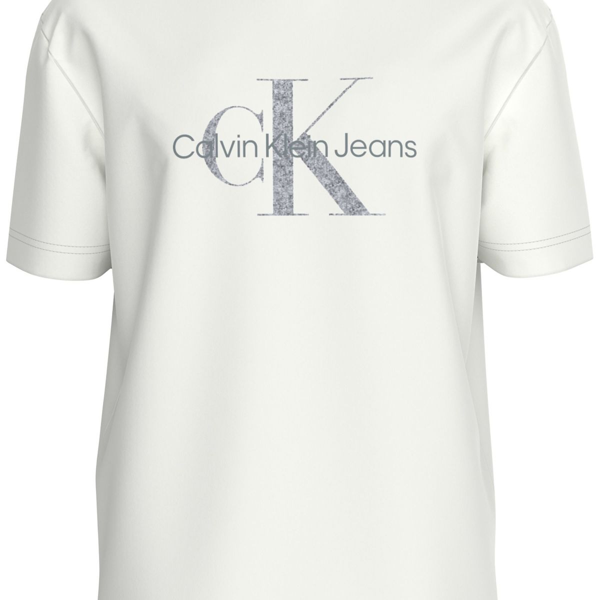 CALVIN KLEIN - Camiseta blanca con monograma Calvin Klein