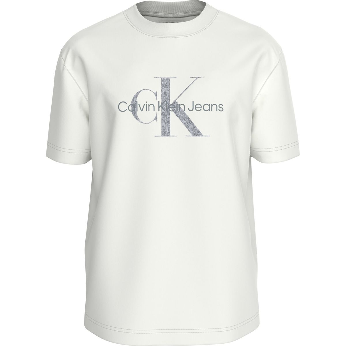 CALVIN KLEIN - Camiseta blanca con monograma Calvin Klein