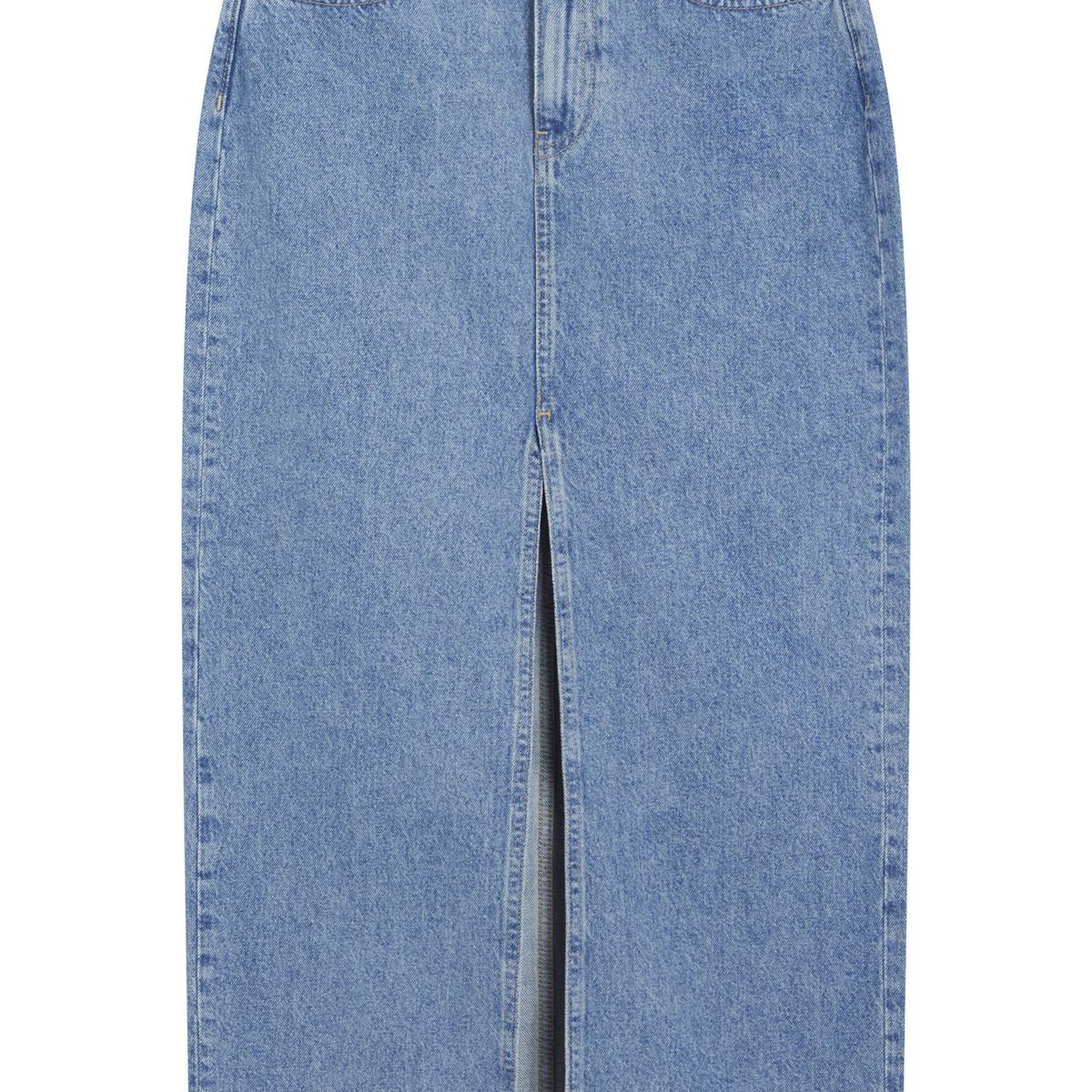 CALVIN KLEIN - Falda azul denim maxi con abertura Calvin Klein