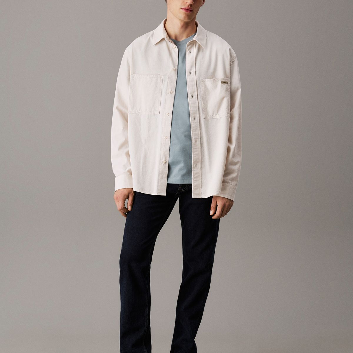 CALVIN KLEIN - Camiseta azul con logo en la parte trasera Calvin Klein