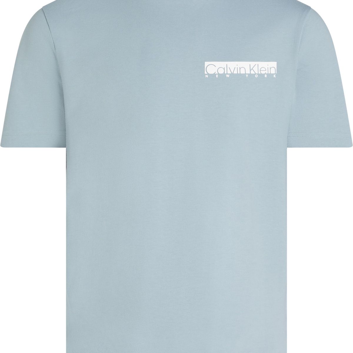 CALVIN KLEIN - Camiseta azul con logotipo en caja Calvin Klein