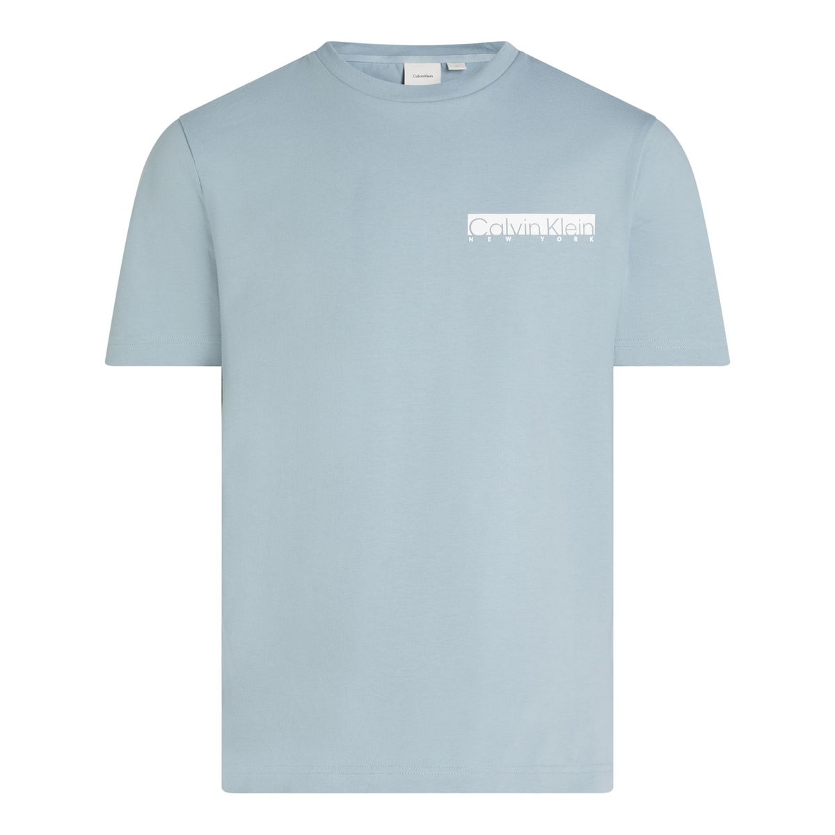 CALVIN KLEIN - Camiseta azul con logotipo en caja Calvin Klein