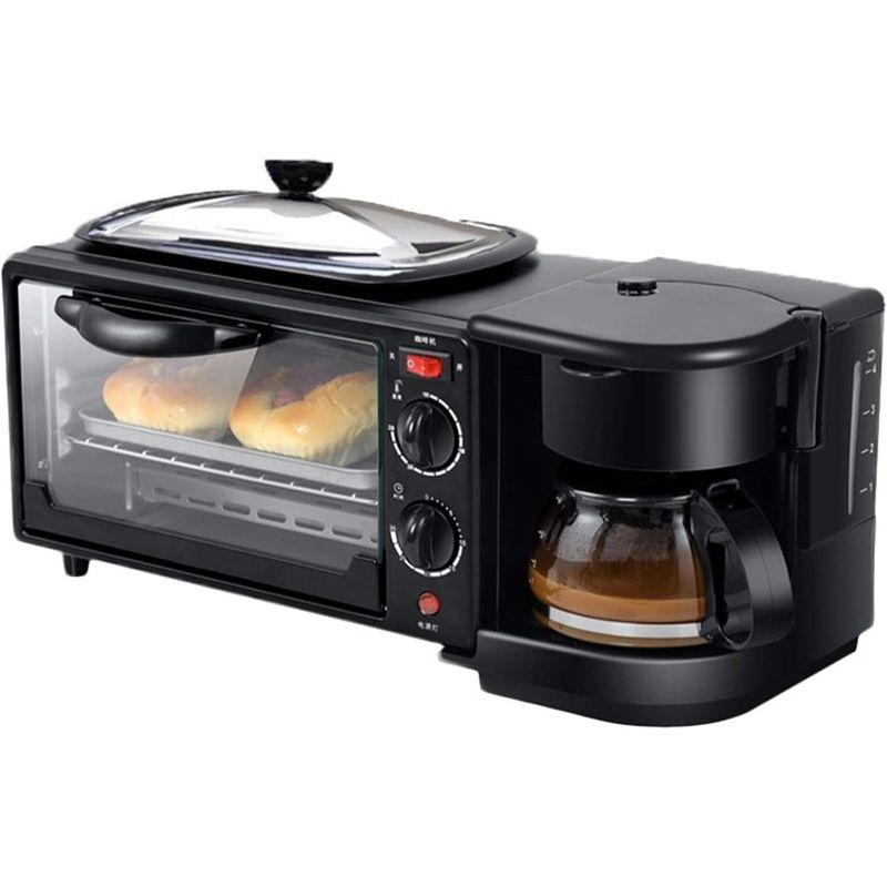 SOKANY - Horno Eléctrico Tostador Sokany Original Cafetera Parrilla 3 En 1