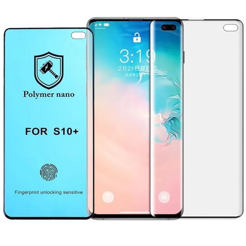 GENERICO - Polímero Brillante Protector Pantalla Compatible Con Samsung S10 Plus