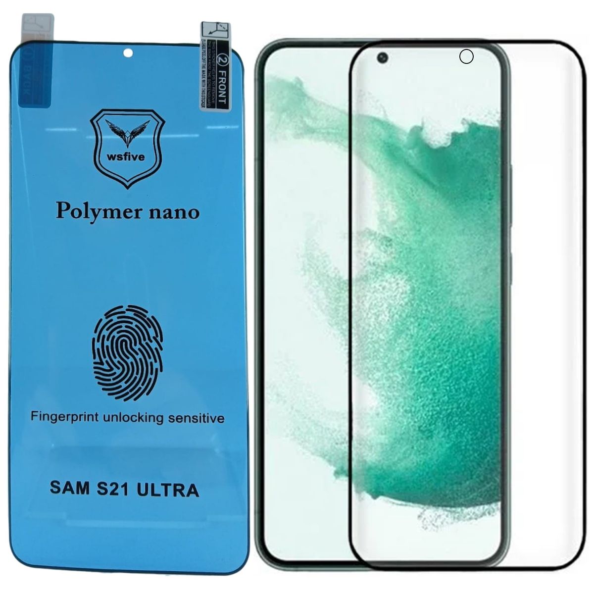 GENERICO - Polímero Brillante Protector Pantalla Compatible Samsung S21 Ultra